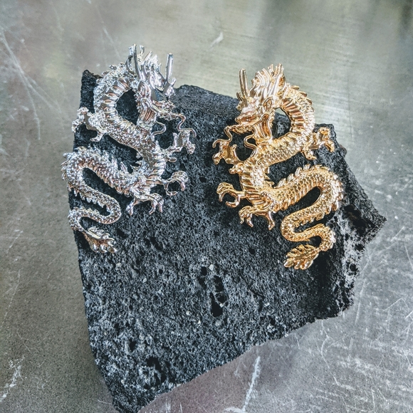 Mystic Dragon Statement Earrings - Picture 3 of 8